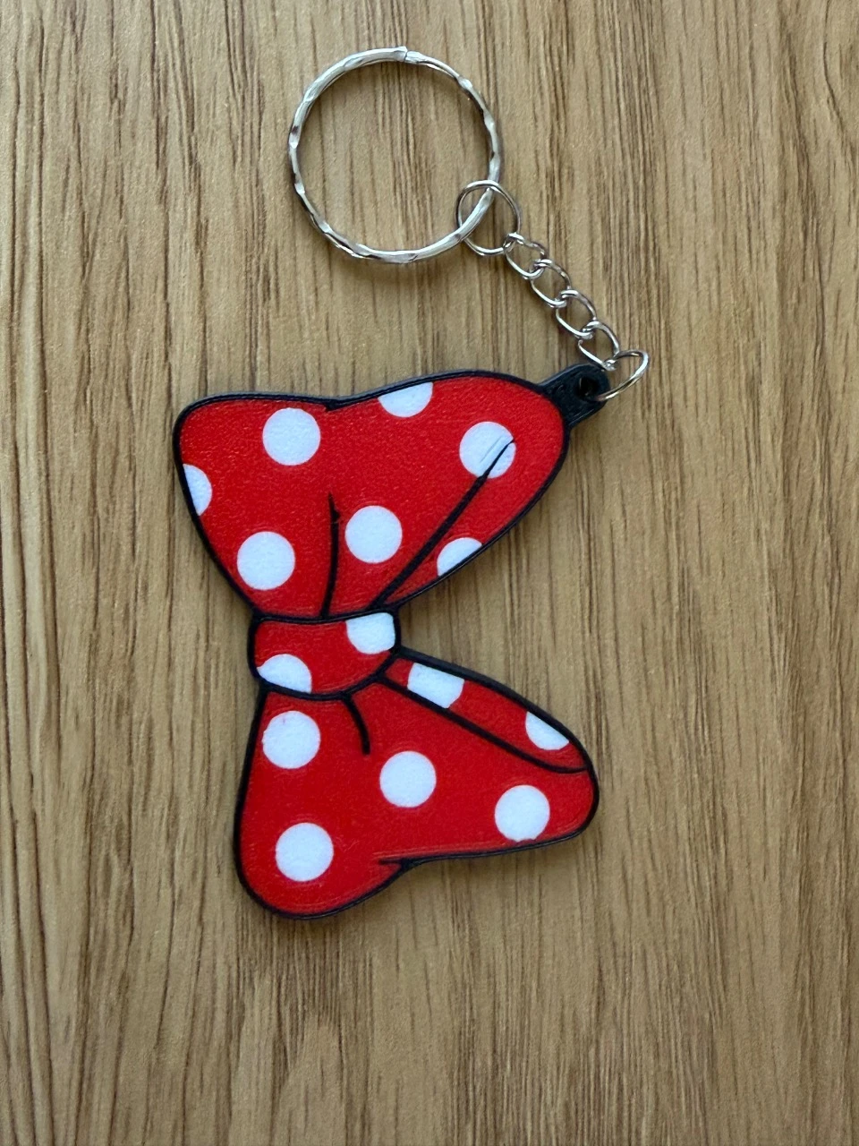 Keychain Minnie Mouse dots bow – photo 3